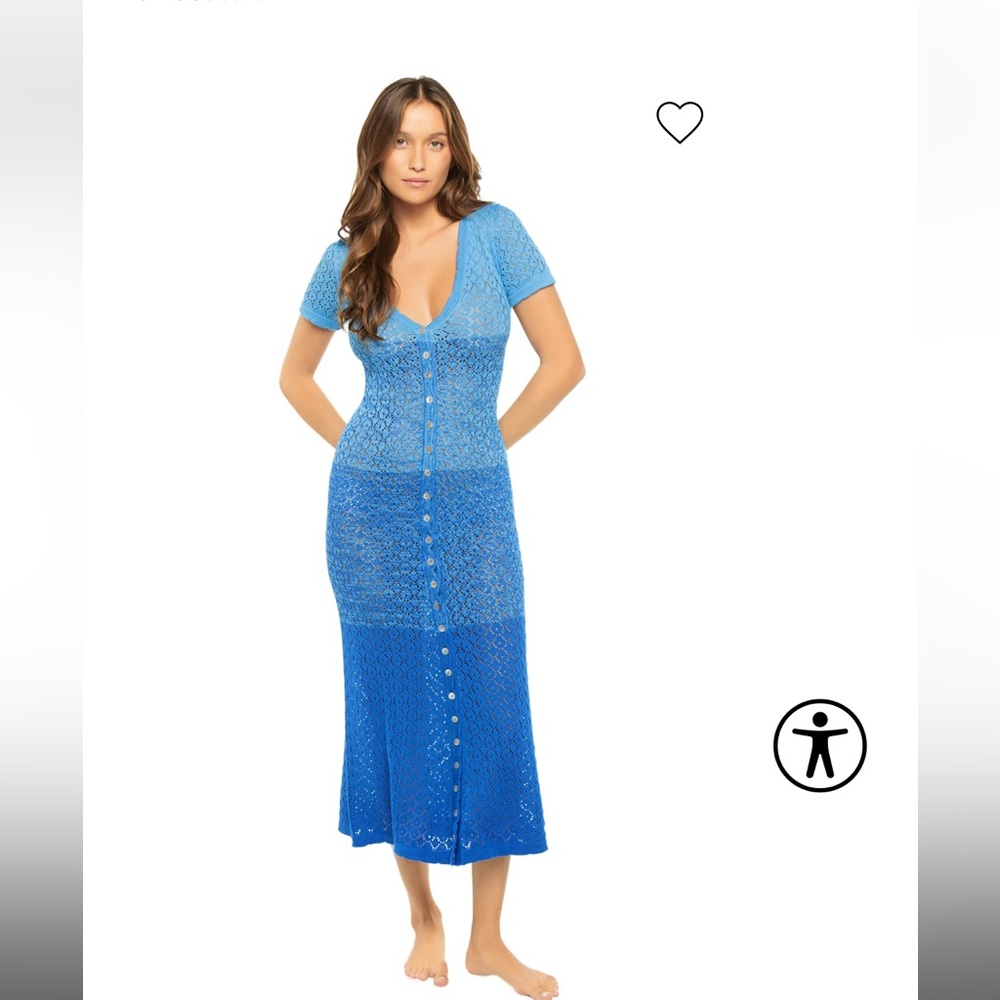 Capittana blue maxi dress swim cover-up